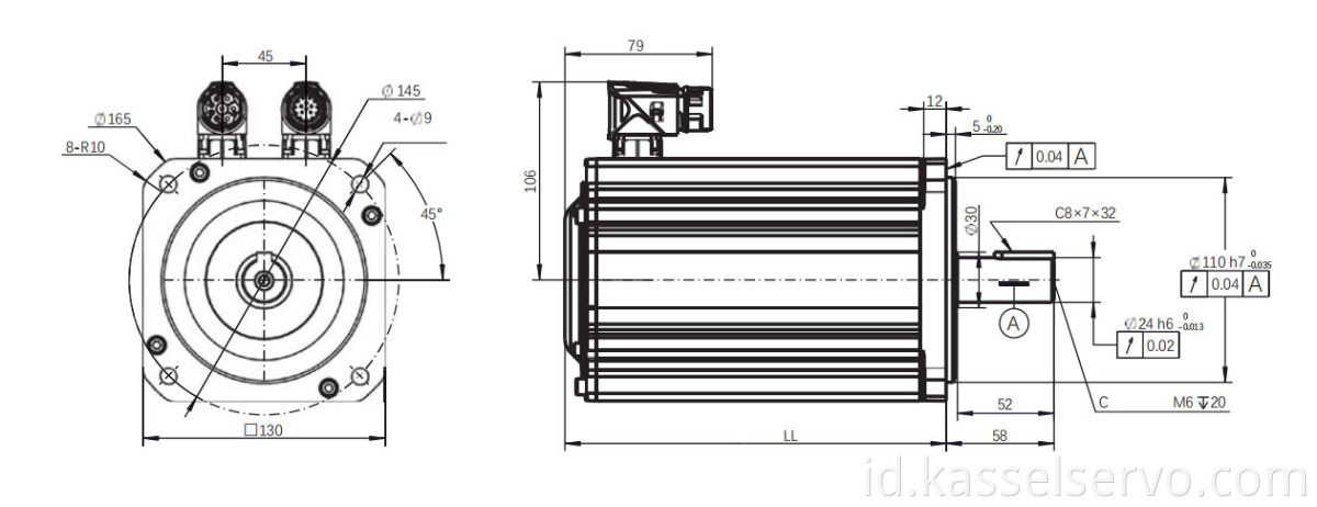 Z8M 400V 3.0KW 130mm